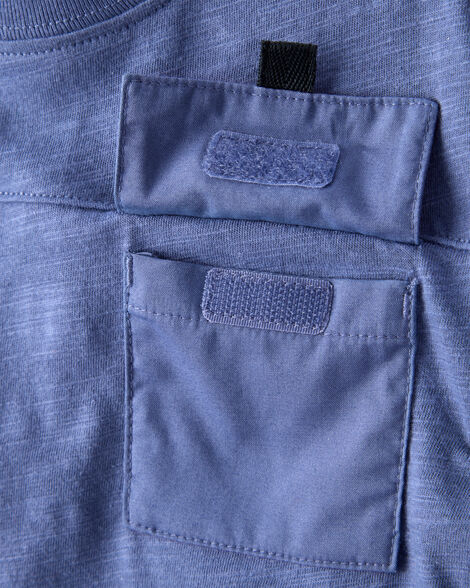 Product image 3 of Baby Boy Short-Sleeve Pocket Tee - Blue