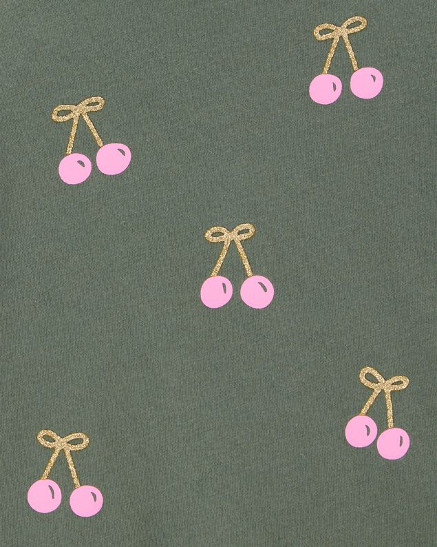 Product image 2 of Toddler Cherry Short-Sleeve Graphic Tee - Olive