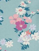 Blue - Toddler Floral Print Stretch Leggings, Selected