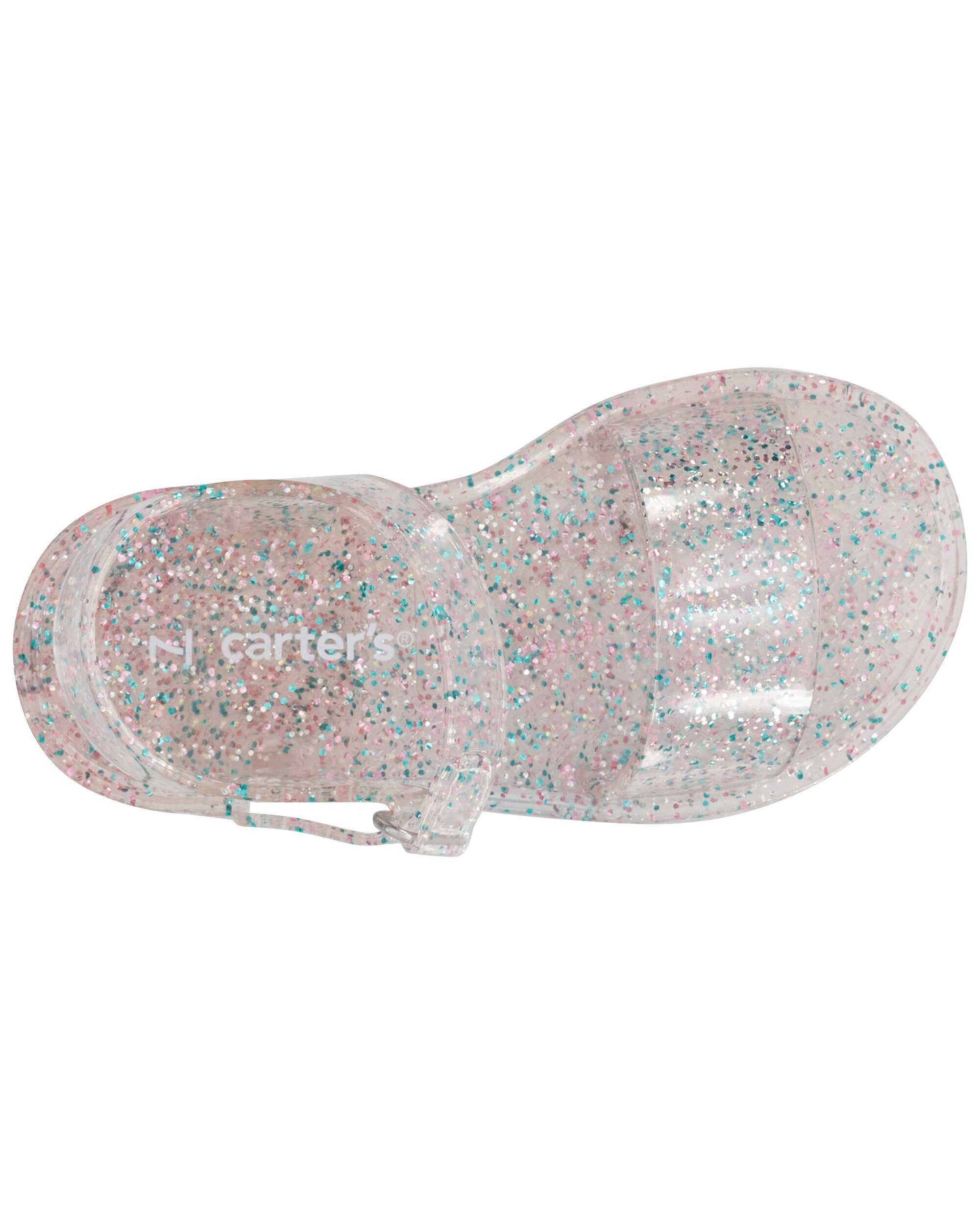 Clear glitter jelly slides clearance