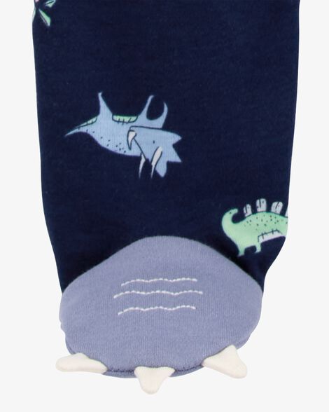  Product image 3 of Baby Dinosaur 2-Way Zip Cotton Sleep & Play Pajamas