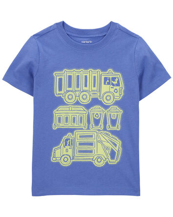 Toddler Glow Construction Truck Graphic Tee