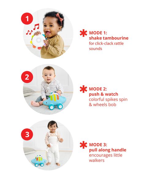 Product image 3 of Explore & More Dinosaur 3-in-1 Baby Musical Pull Toy