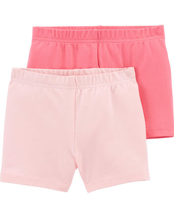 Toddler 2-Pack Pink Tumbling Shorts