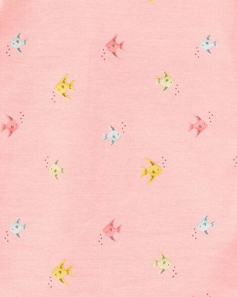 Toddler 4-Piece Watermelon Print 100% Snug Fit Cotton Pajamas - Green/Pink