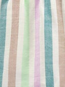 Multi - Baby Striped Pull-On Linen Look-alike Shorts, Selected