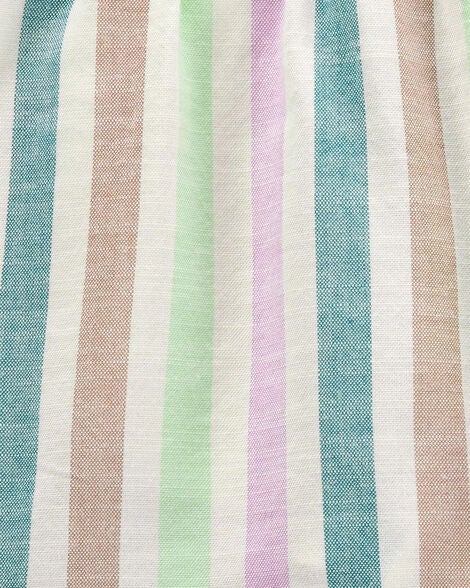  Product image 3 of Baby Striped Pull-On Linen Look-alike Shorts