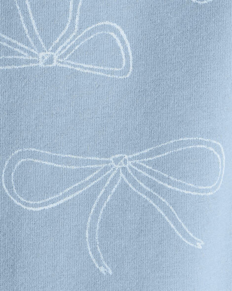 Product image 3 of Girls Cotton Bow Stretch Leggings - Blue