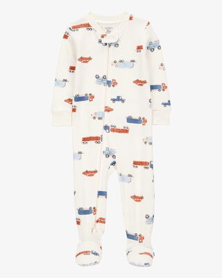 Product image 1 of Toddler 1-Piece Car Print 100% Snug Fit Cotton Footie Pajamas