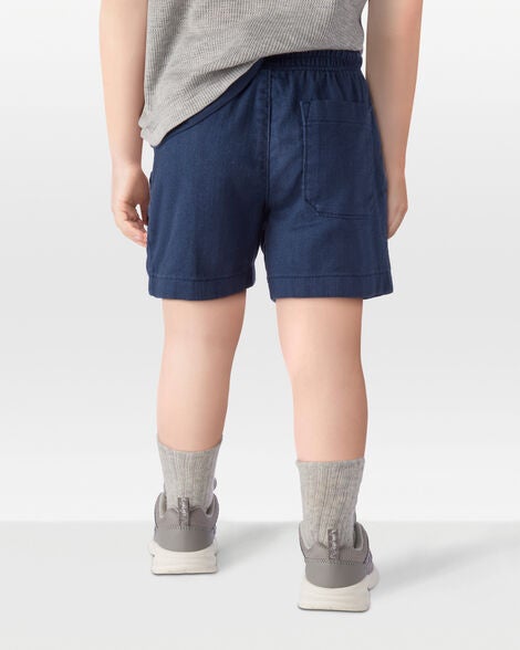  Product image 3 of Toddler Pull-On Twill Shorts - Navy