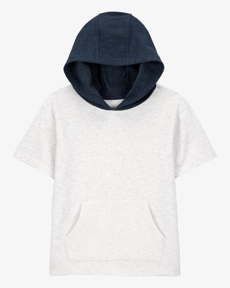 Product image 1 of Kid Hooded French Terry Short-Sleeve Tee - Grey