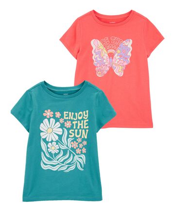 Kid 2-Pack Butterfly Sun Graphic Tees