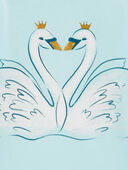Blue - Toddler Swan-Print Long-Sleeve Shirt - Blue, Selected