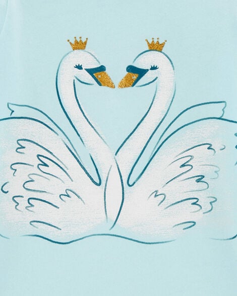  Product image 2 of Toddler Swan-Print Long-Sleeve Shirt - Blue