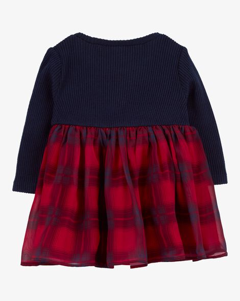 Product image 2 of Baby Long-Sleeve Plaid Dress