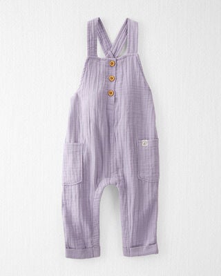 Product image 2 of Baby Organic Cotton Gauze Overalls in Lilac
