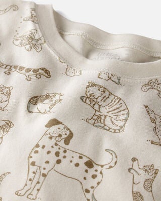 Product image 2 of Kid Pet Print Organic Cotton 2-Piece Pajamas