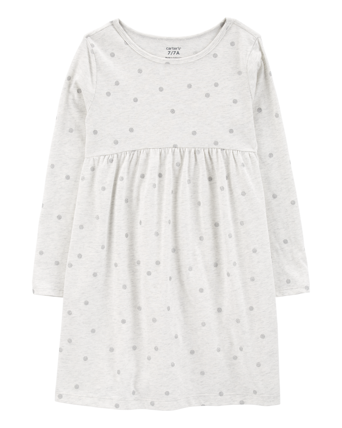 Kid Glitter Polka Dot Long-Sleeve Jersey Dress - Carter's