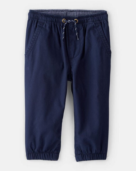baby boy lined joggers - navy