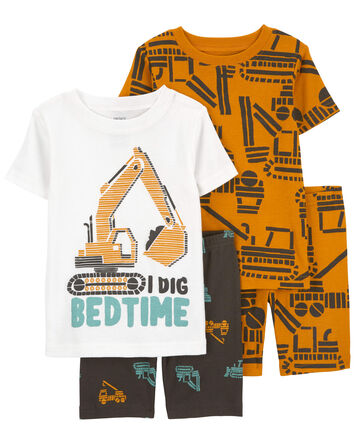 Toddler 4-Piece 100% Snug Fit Cotton Pajamas
