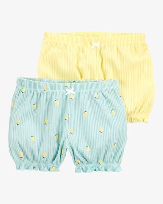 Product image 1 of Baby 2-Pack Pull-On Shorts - Blue/Yellow