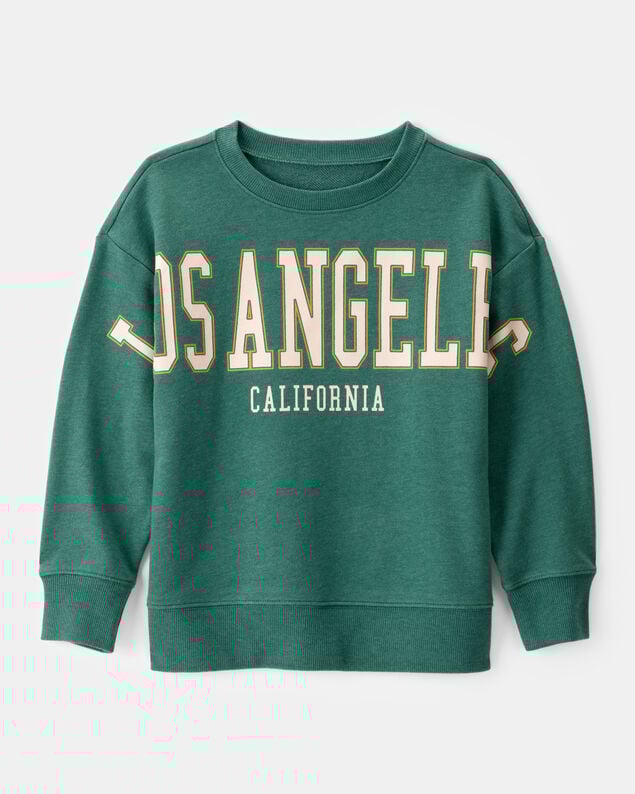 Product image 1 of Boys Los Angeles French Terry Pullover Sweatshirt - Green