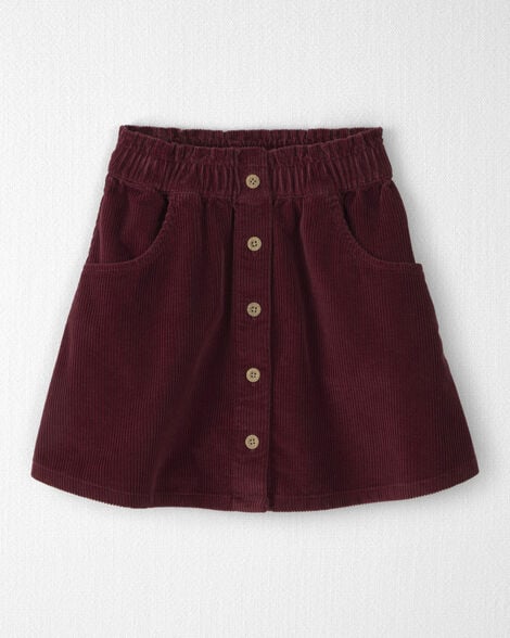 Girls Organic Cotton Corduroy Skirt