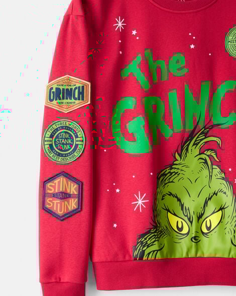 Adult Christmas Dr. Seuss™ The Grinch Pullover Sweatshirt - Red