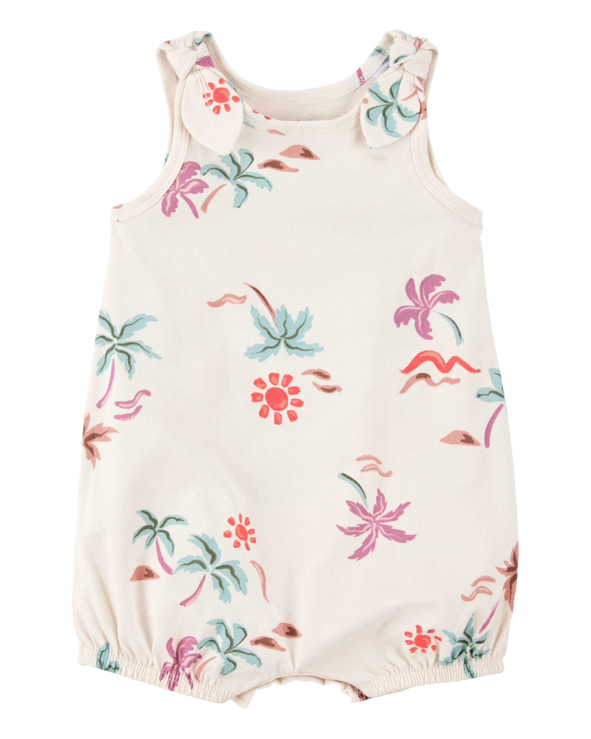 Baby Beach Print Cotton Romper