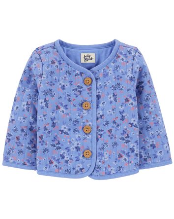 Baby Quilted Floral Print Jacket