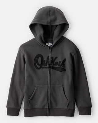 Product image 1 of Kid OshKosh Fleece Logo Zip Jacket - Black