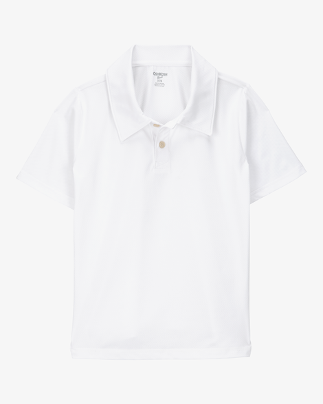 Kid Active Uniform Polo Shirt in Moisture Wicking BeCool™ Fabric - White