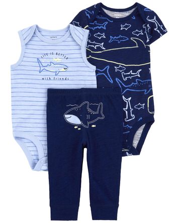 Baby 3-Piece Whale Little Character Set