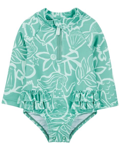 Product image 1 of Baby Floral Print 1-Piece Rashguard