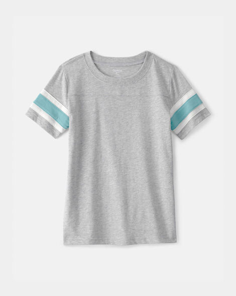 Boys Striped Short-Sleeve T-Shirt - Grey