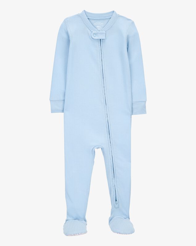 Product image 1 of Baby Solid PurelySoft Footie 1-Piece Pajamas - Blue