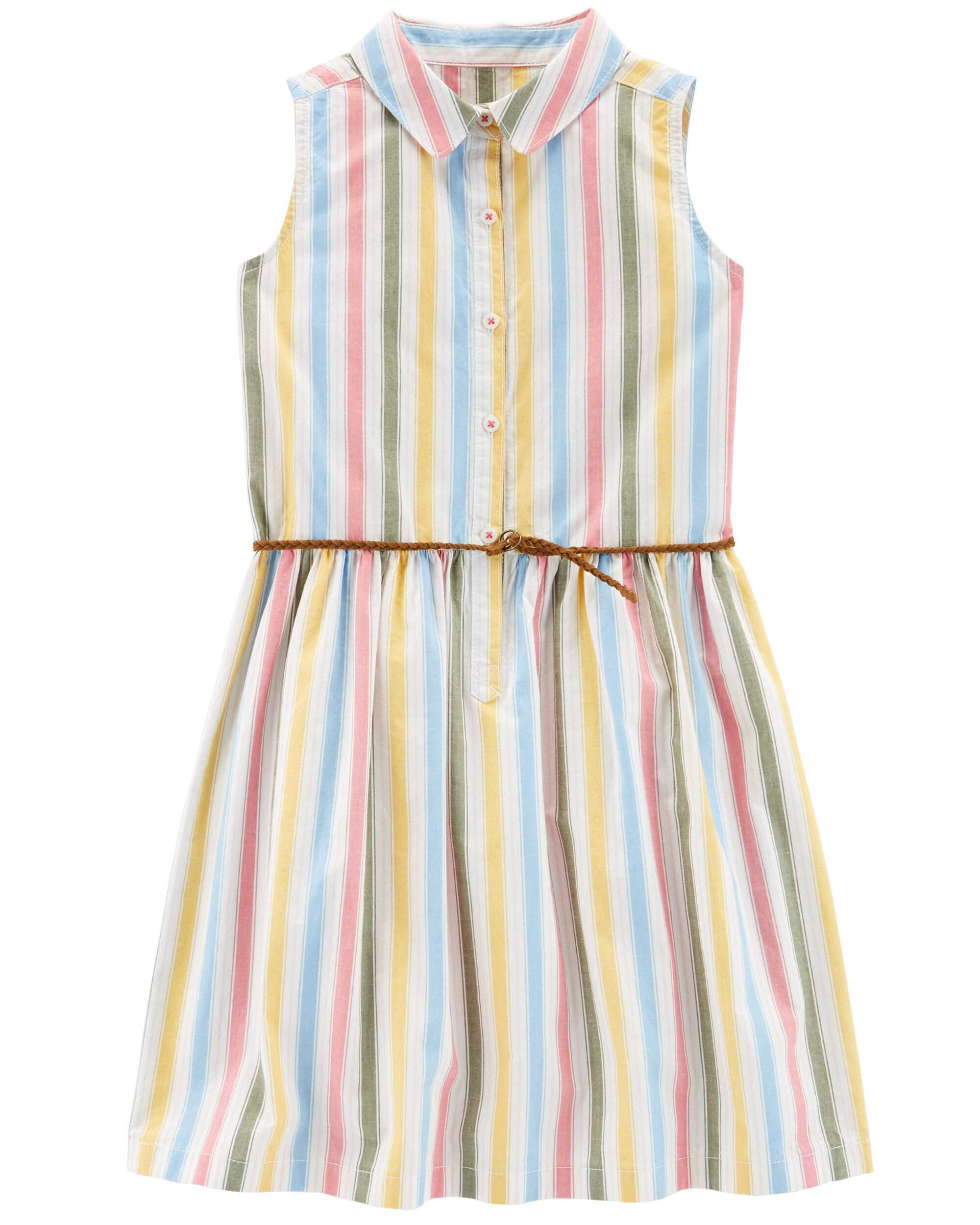 carters striped shirt dress