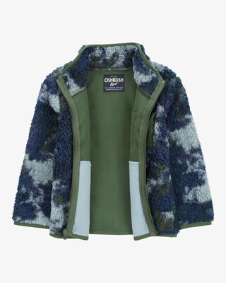 Product image 2 of Toddler Tie Dye Fleece Knit Jacket - Navy