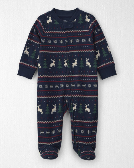 Baby Organic Cotton Fair Isle Sleep & Play Pajamas