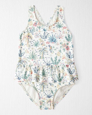 Product image 1 of Toddler Recycled Tropical Print Swimsuit