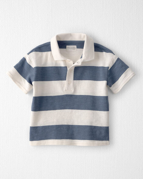 Toddler Boy Polo Shirt Made with Organic Cotton in Stripes