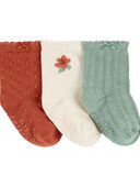 Multi - Baby 3-Pack Floral Booties, Selected