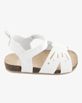 Product image 2 of Baby Butterfly Faux Cork Sandals - White