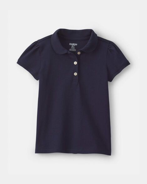 Toddler Girl Uniform Polo Shirt - Navy
