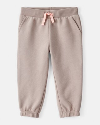 Baby Girl Cotton Cargo Joggers - Pink