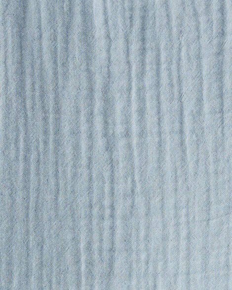 Toddler Organic Cotton Gauze Dress in Blue
