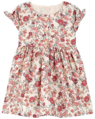Baby Metallic Stripe Floral Print Dress - OshKosh | Carter