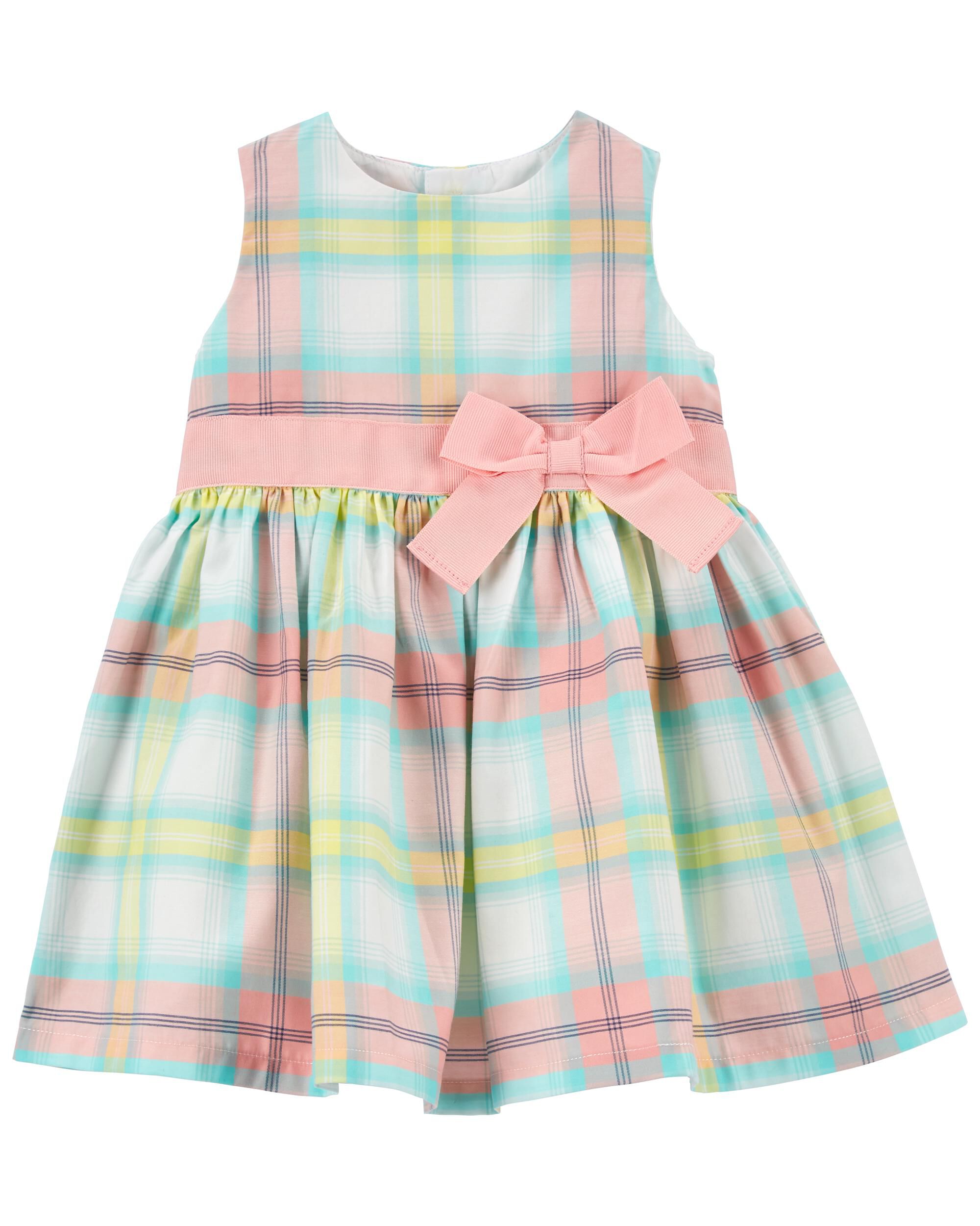 Carters baby girl plaid dress hot sale