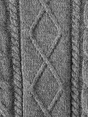 Grey - Toddler Organic Cotton Cable Knit Sweater
, Selected