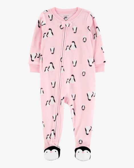 Product image 1 of Baby 1-Piece Penguin Fleece Footie Pajamas